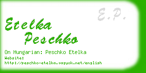 etelka peschko business card